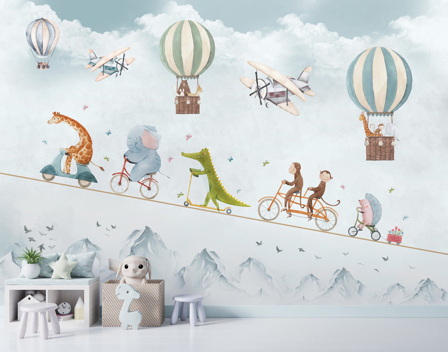 The circus show kids play room, Amazing kids room wallpaper