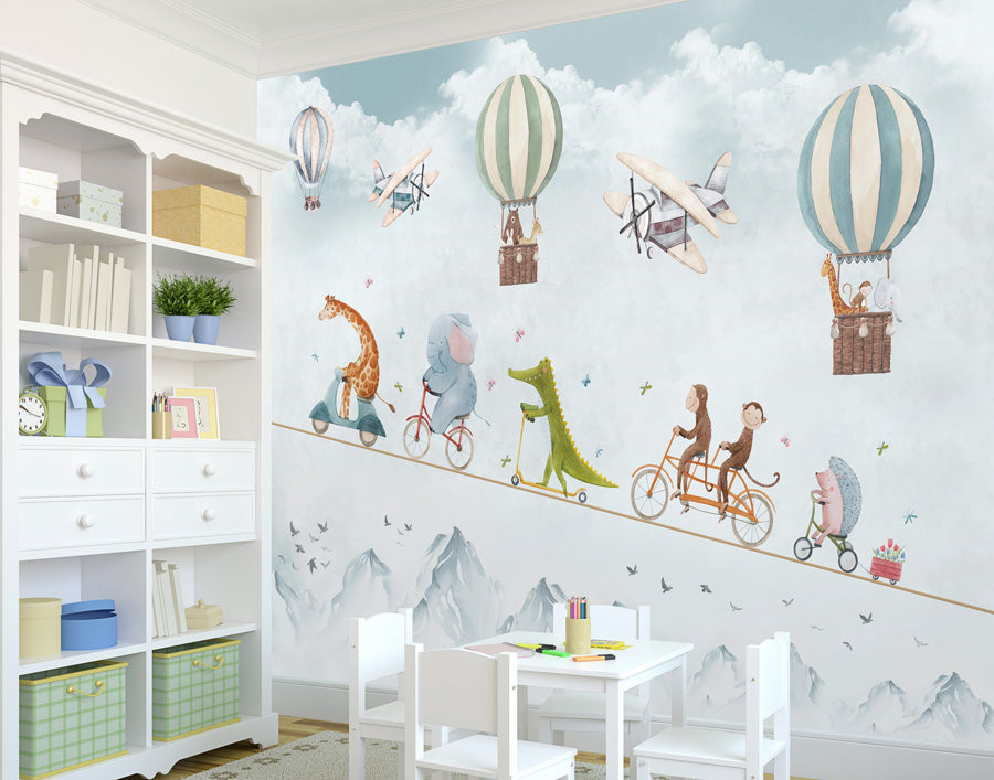 The circus show kids play room, Amazing kids room wallpaper