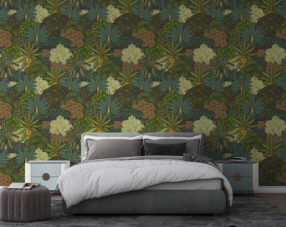 Bagh Textured Tropical Wallpaper Rolls