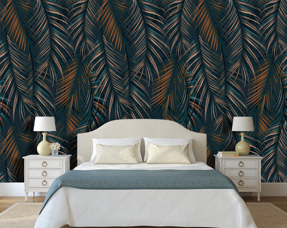 Luxury Palm Leaves Wallpaper Roll Home Decoram