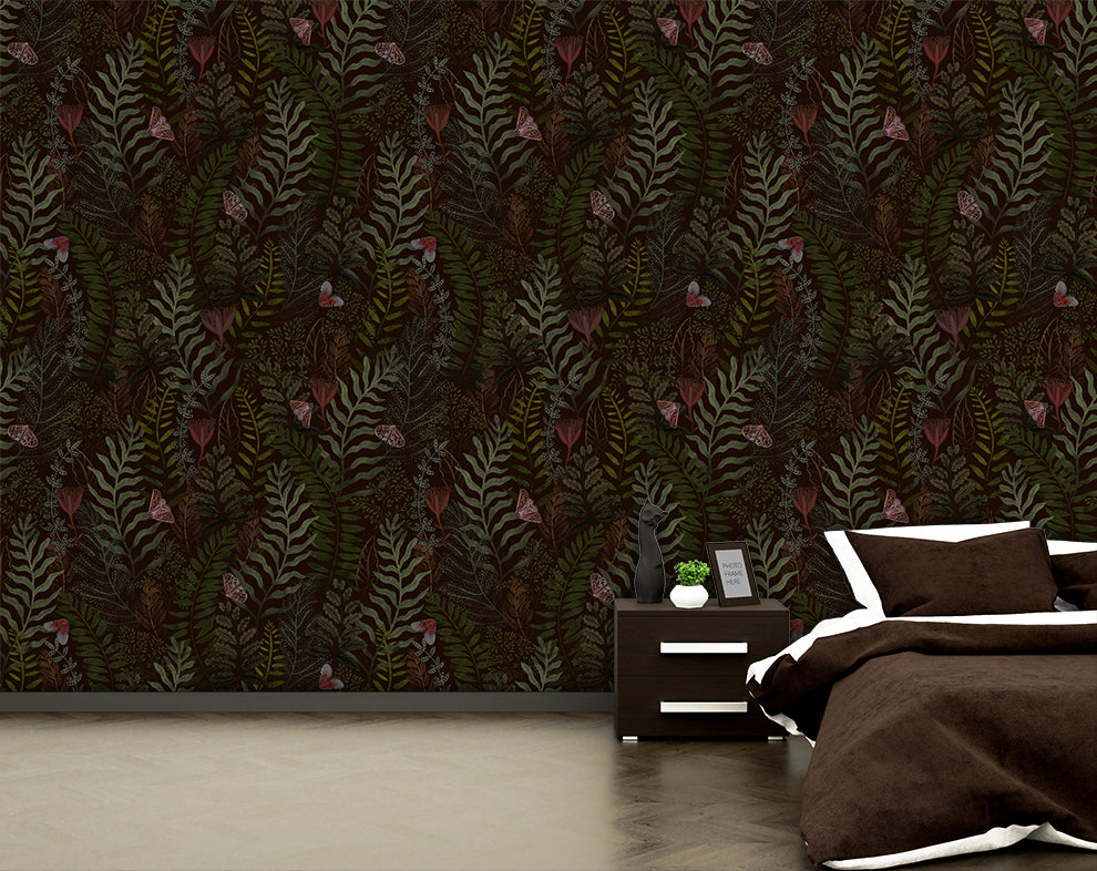 Vintage Dark Botanical Wallpaper Roll