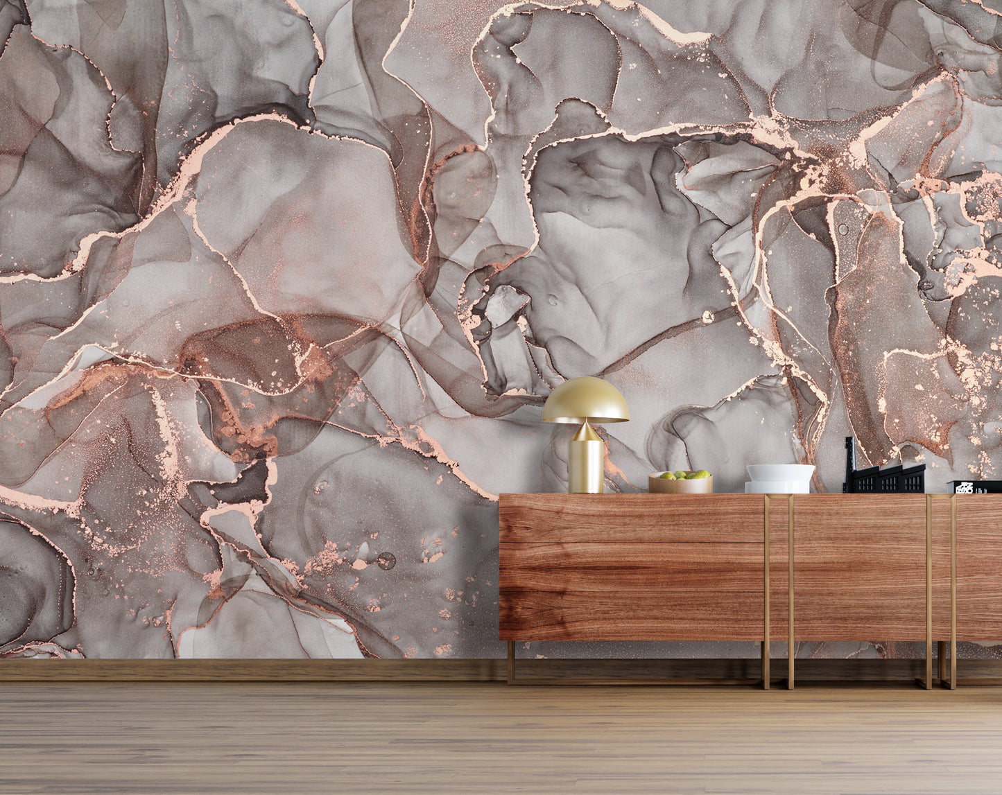 Beige Pink Mix Marble Wallpaper | Custom Wallpaper