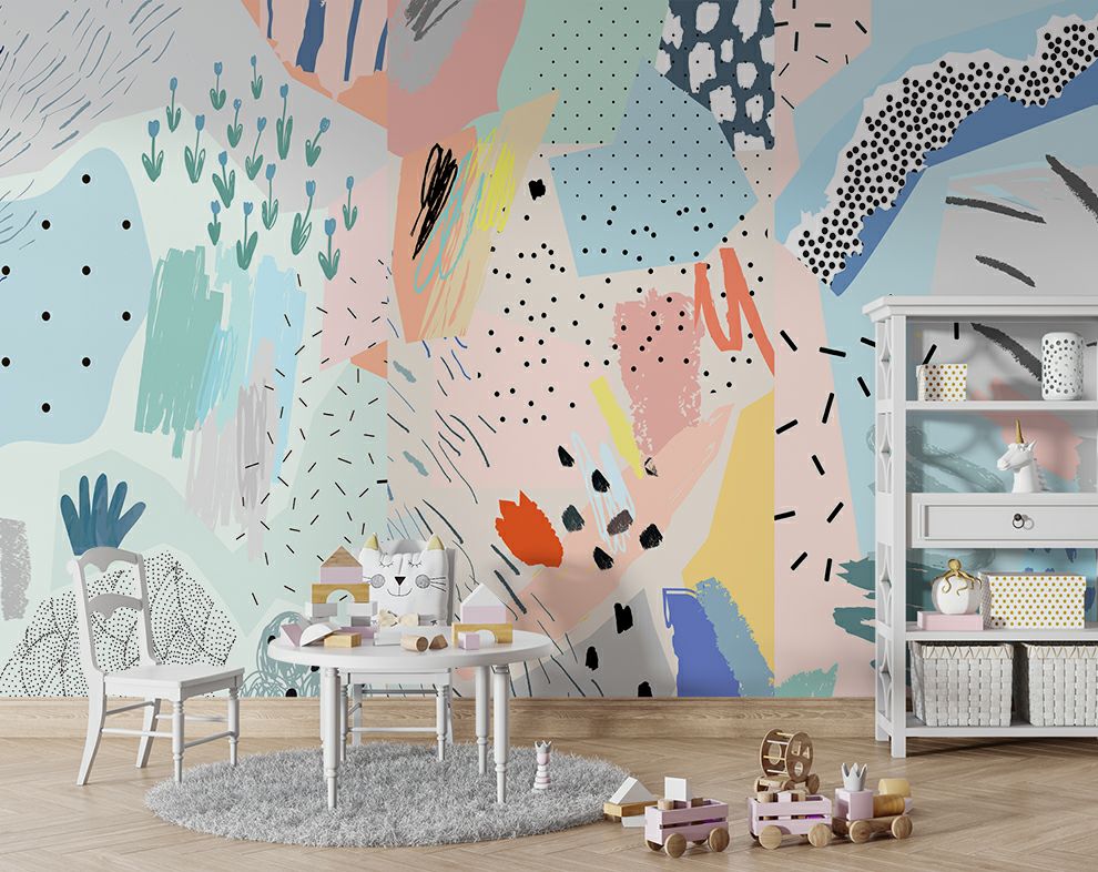 Kids Room pastel colours Nursey Room Wallpaper