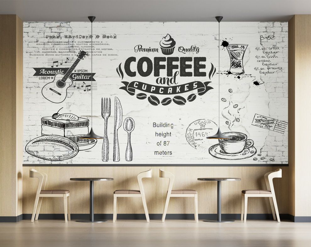 Coffee shop and restaurant wallpaper