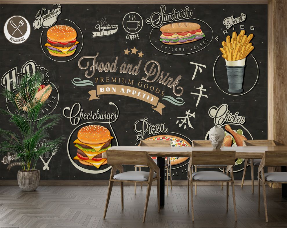 Fast Food Restaurant Wall Design fast-food-restaurant-wall-design