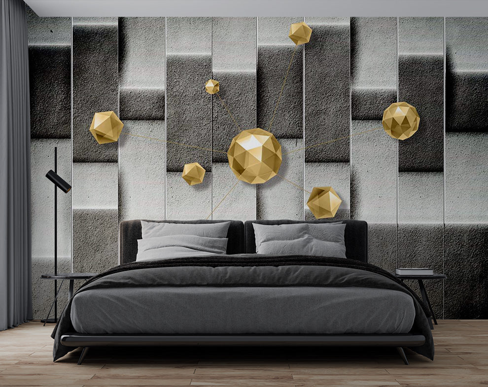 Grey And black  Decor Beautiful Geometric Seamless Pattern Wallpaper