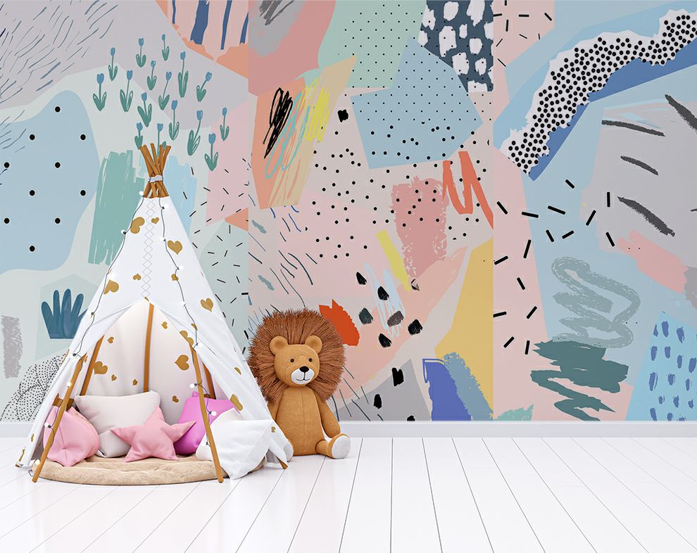 Kids Room pastel colours Nursey Room Wallpaper