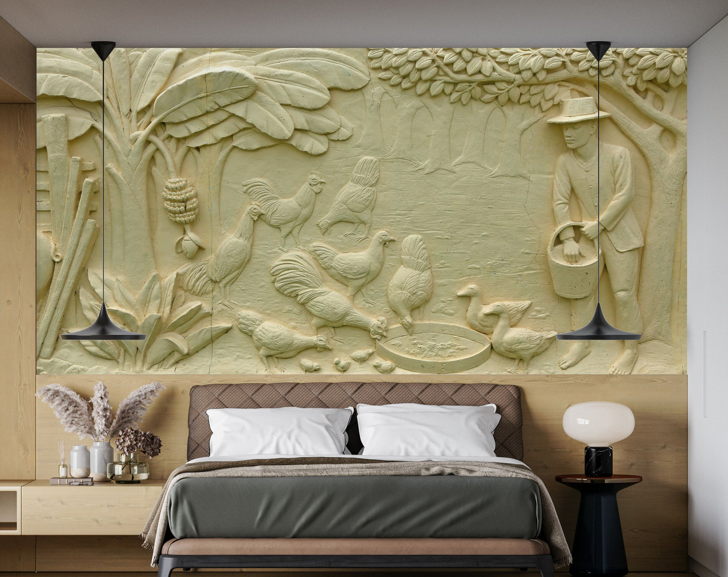 Vintage Rural Life 3D Wall Mural Wallpaper