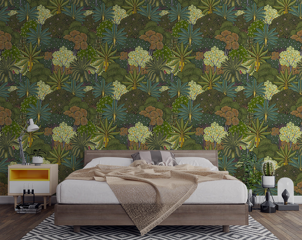 Bagh Textured Tropical Wallpaper Rolls