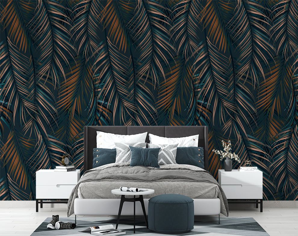 Luxury Palm Leaves Wallpaper Roll