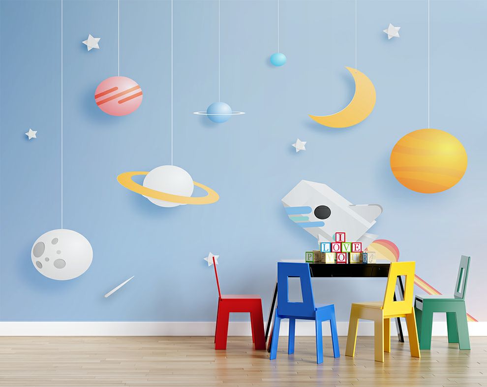 3D Mural Space Theme 3D Wallpaper