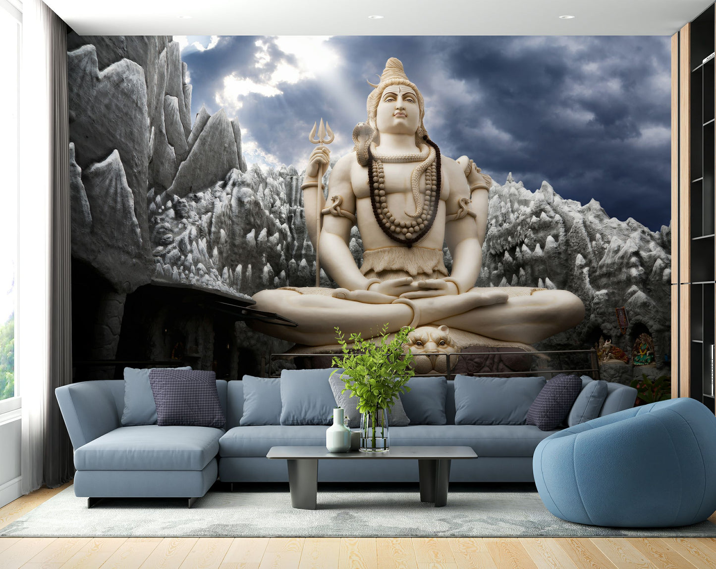 Goddess Shiva 3D Mural Wallpaper For Wall