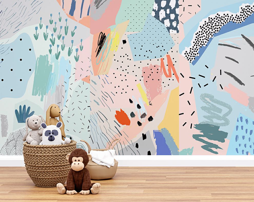 Kids Room pastel colours Nursey Room Wallpaper