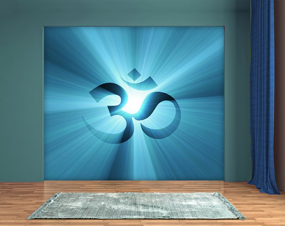 OM Symbol Wallpaper For Temple Wall
