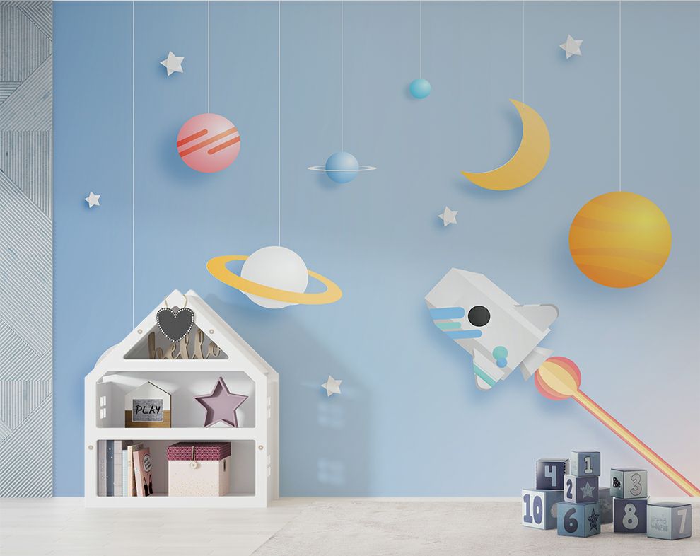 3D Mural Space Theme 3D Wallpaper
