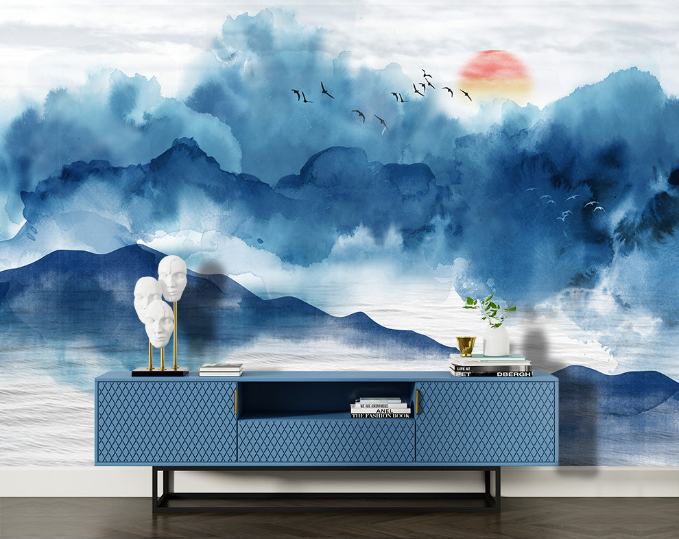 Ocean Painting Design Wallpaper For Walls
