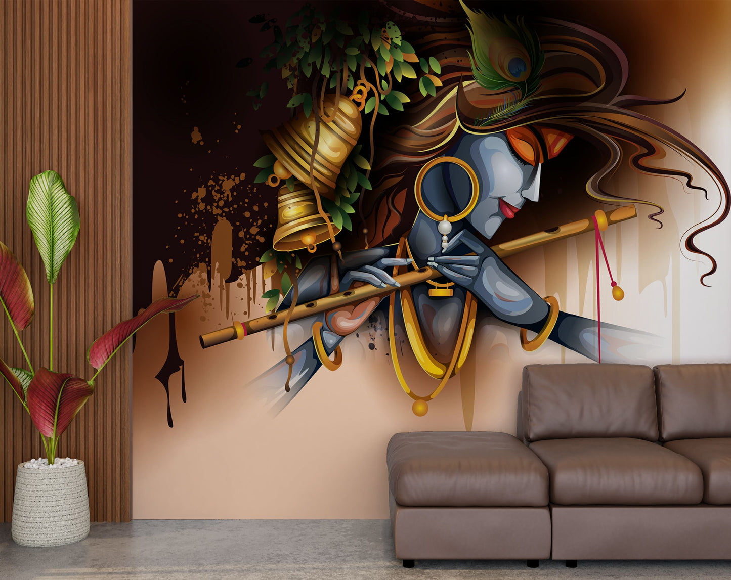 Krishna Flute Wall Art Wallpaper