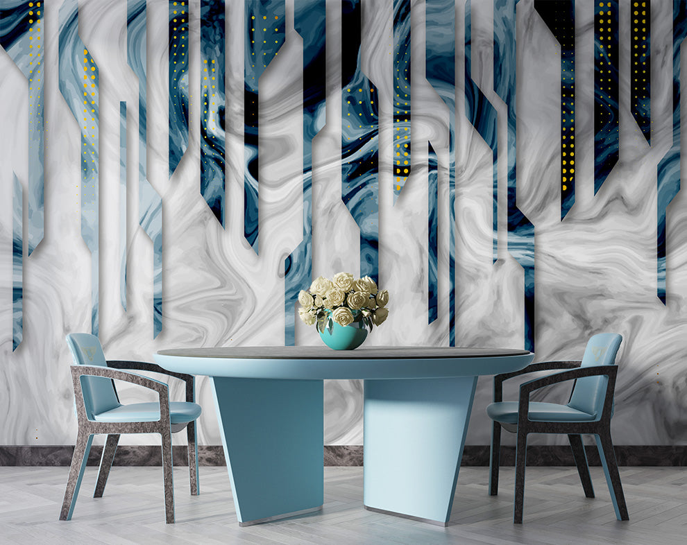 3D Abstract Design Wallpaper For Living Room