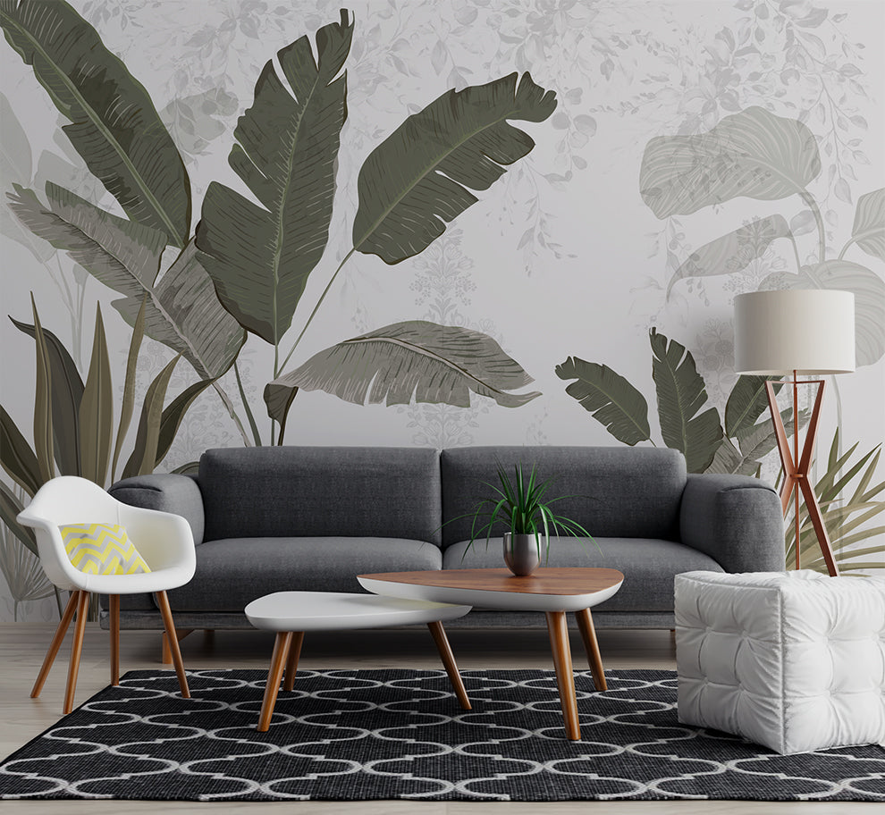 Tropical banana leaf wallpaper - view 4