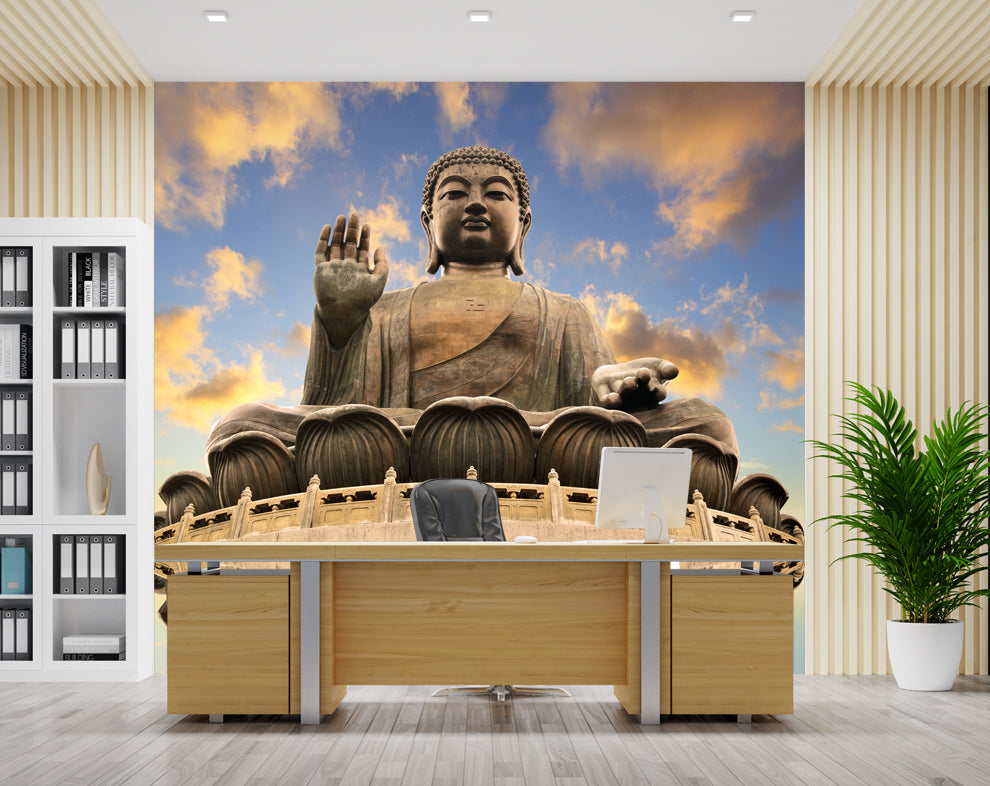 Big Buddha customized wallpaper for wall, 3d Buddha wallpaper mural