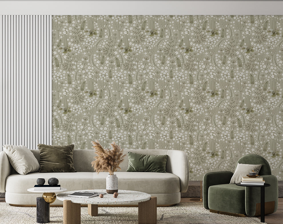 Modern Herbs Wallpaper Roll