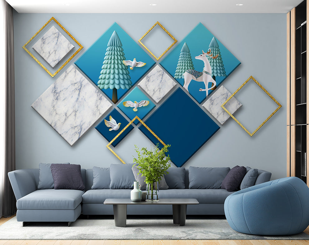 Abstract Geometric Diamond Art Wallpaper