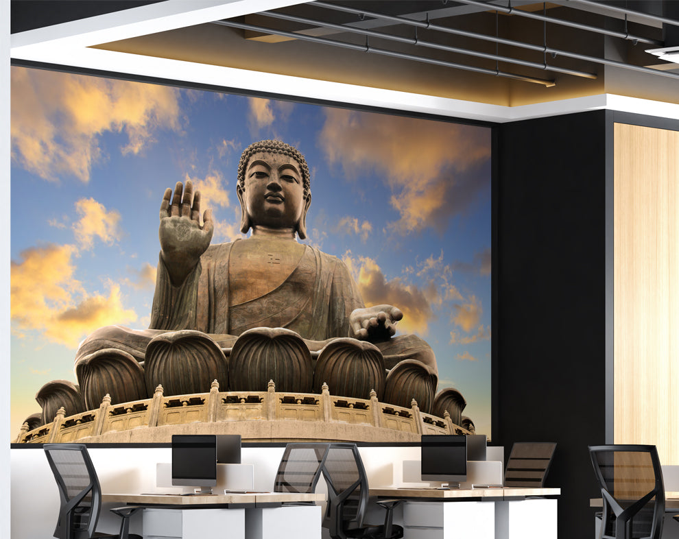 Big Buddha customized wallpaper for wall, 3d Buddha wallpaper mural