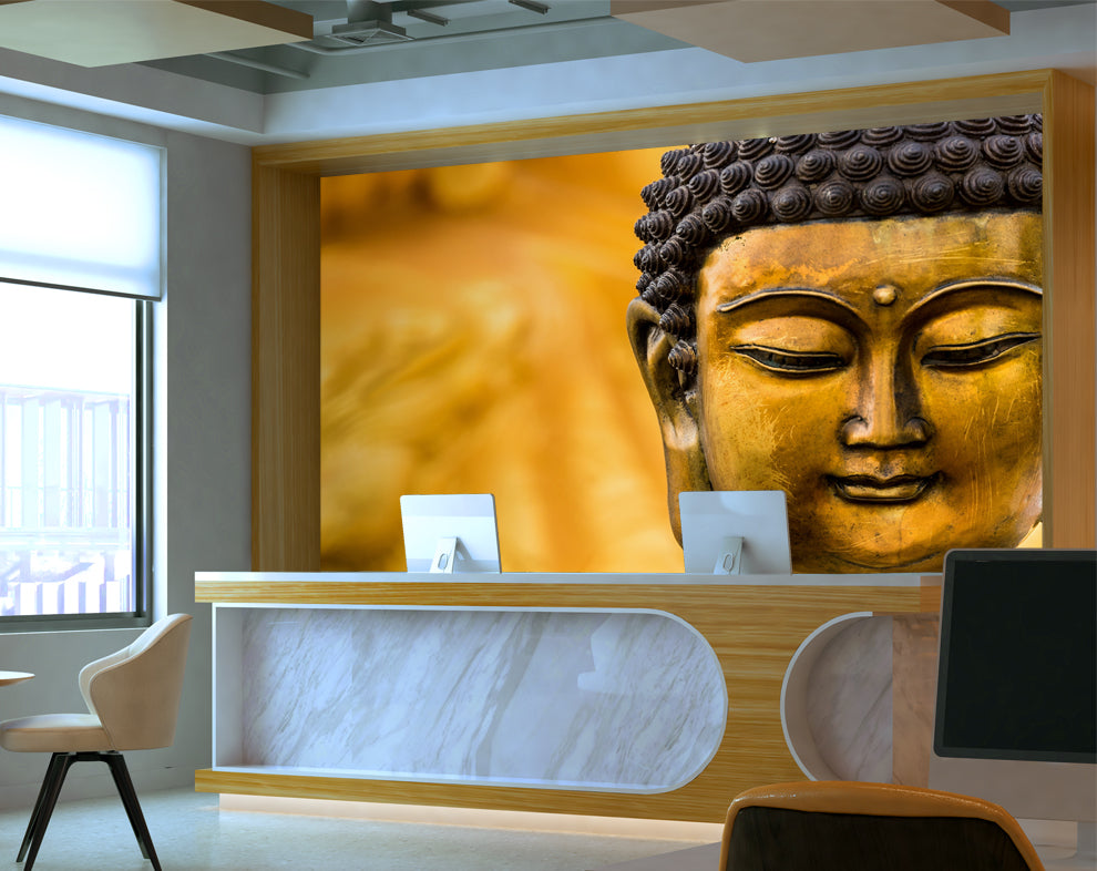 Golden Buddha 3D Wallpaper