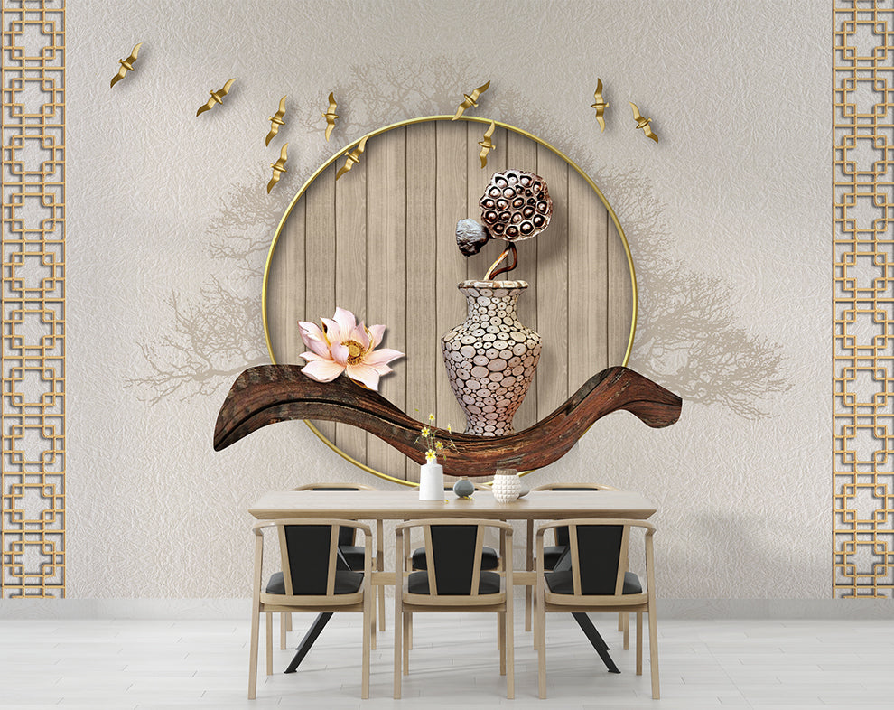 3D Decorative Metal Wall Art Wallpaper