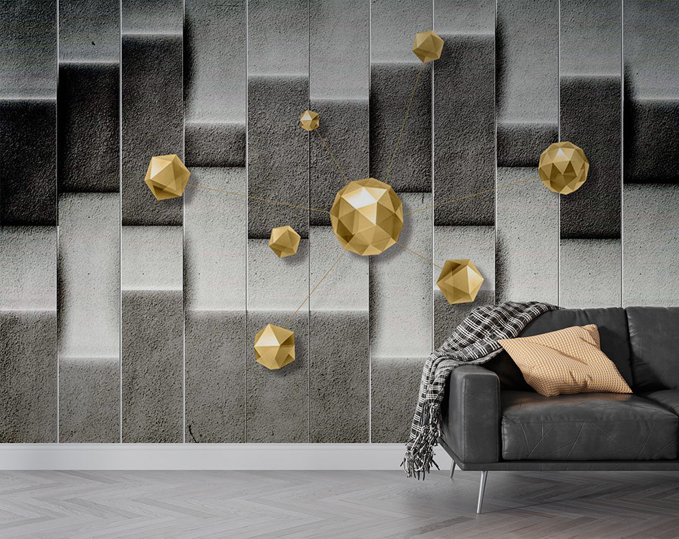 Grey And black  Decor Beautiful Geometric Seamless Pattern Wallpaper