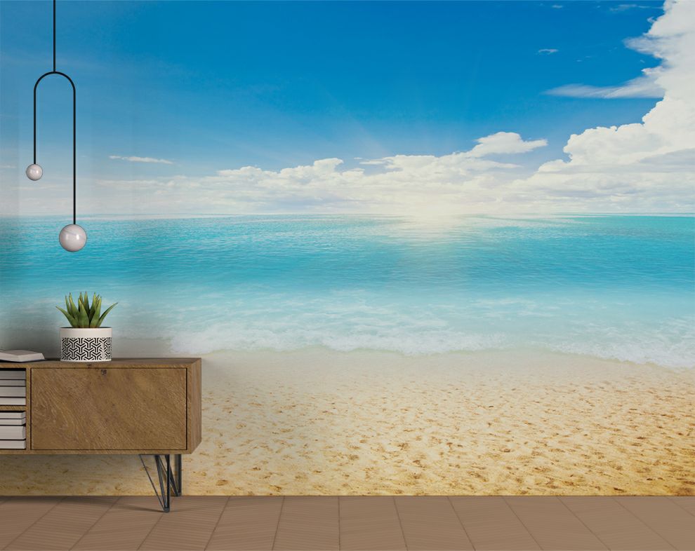 3D Sea Wave With Beach Wallpaper