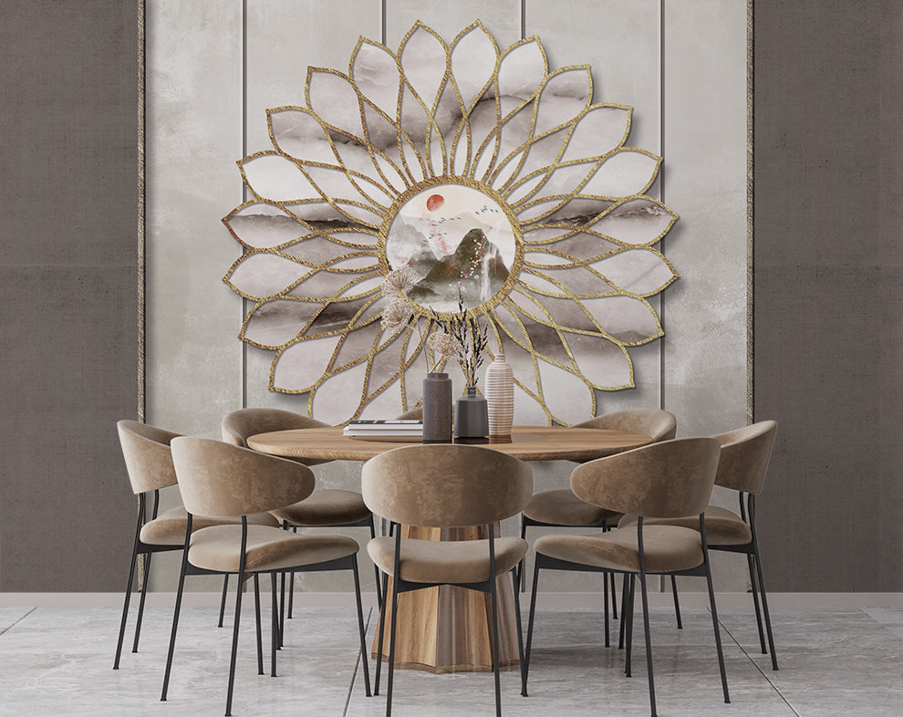 3D Circular Fancy Art Design Wallpaper