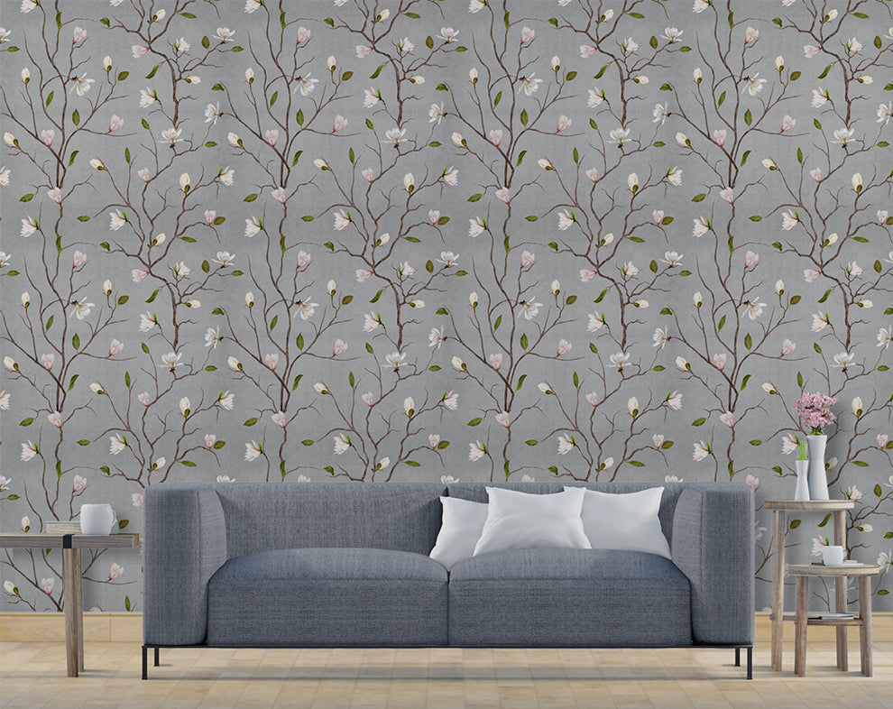 Chinoiserie Magnolia Botanical Wallpaper Roll
