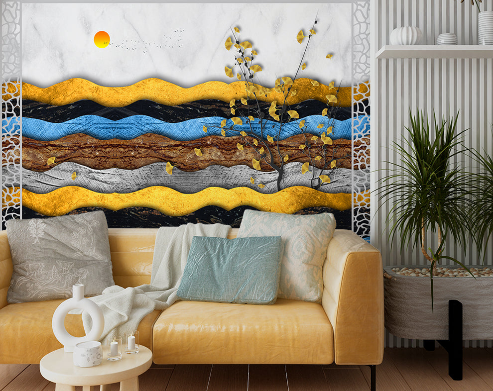 3D Abstraction Modern Wall Art Wallpaper