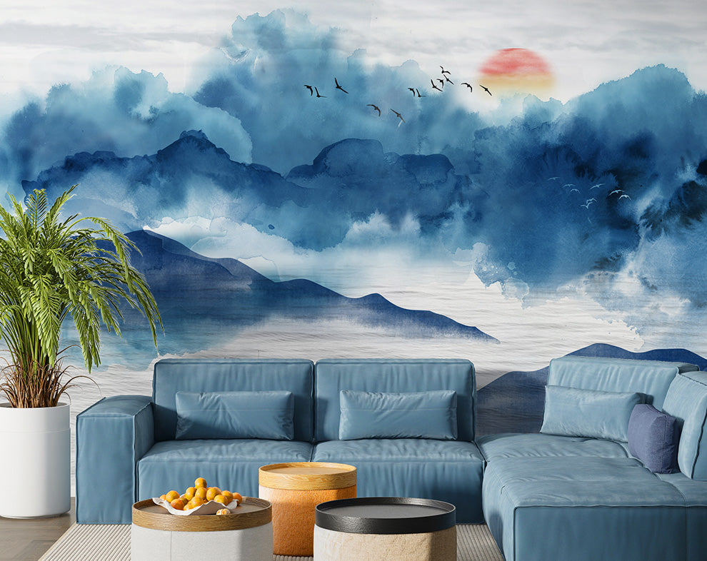 Ocean Painting Design Wallpaper For Walls