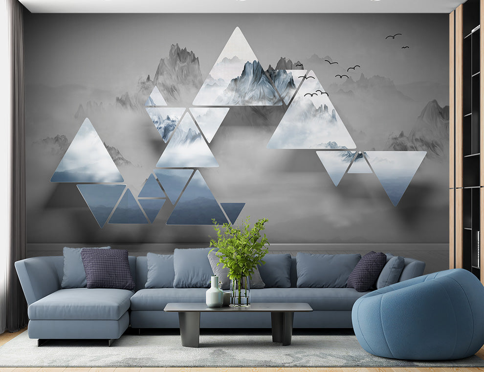 3D Geometric Triangle Wallpaper