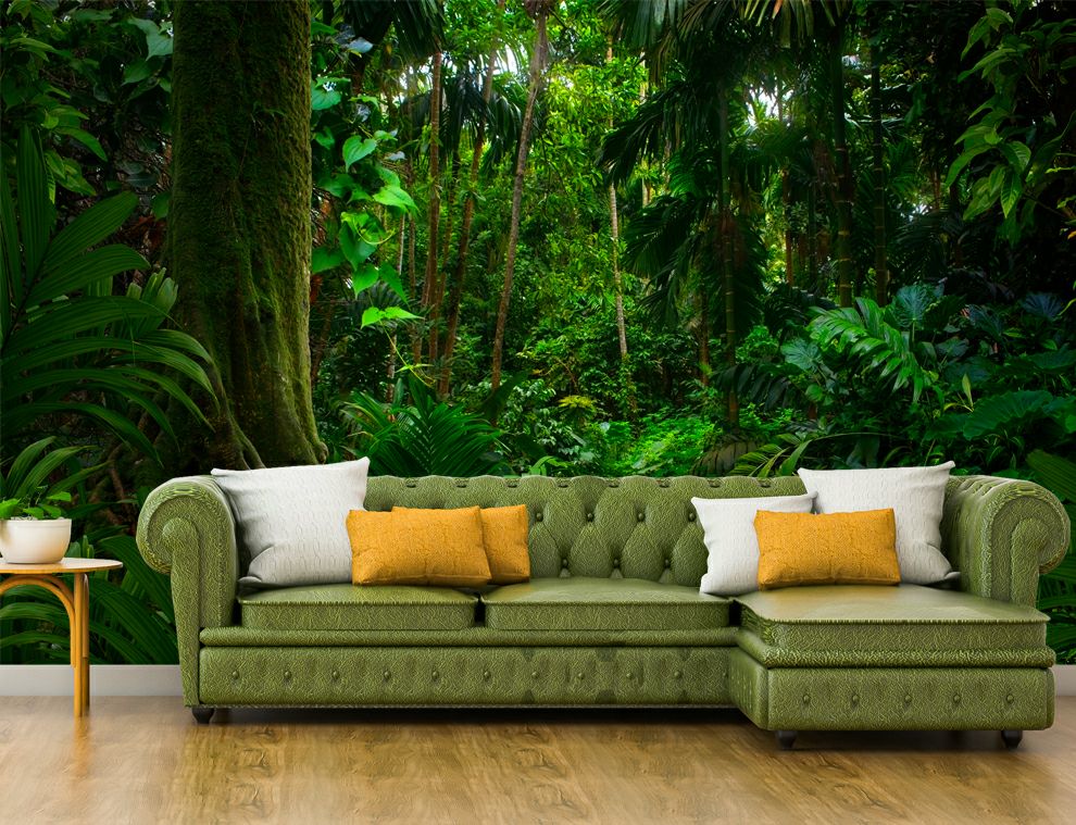 Dark Green Jungle Theme Nature Wallpaper