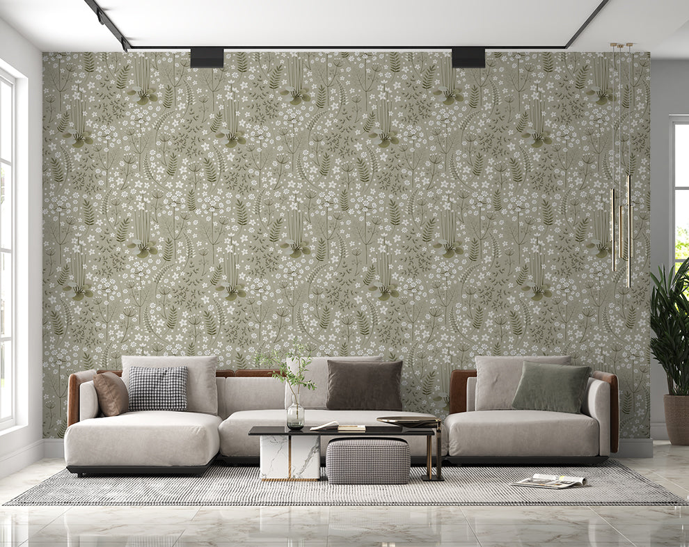 Modern Herbs Wallpaper Roll