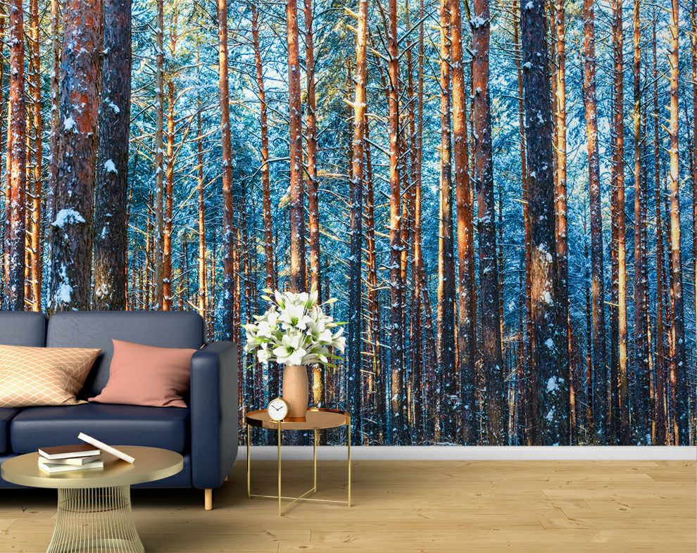 Winter Snowfall Forest 3D Wallpaper