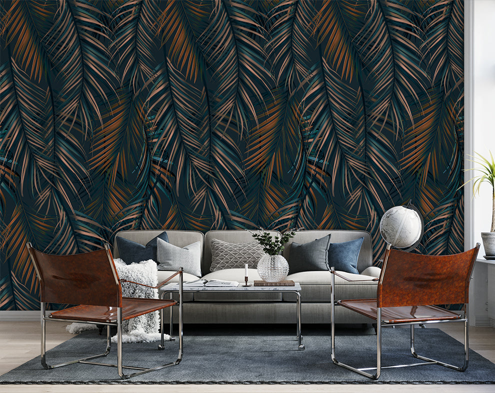 Luxury Palm Leaves Wallpaper Roll