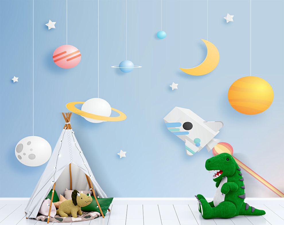 3D Mural Space Theme 3D Wallpaper