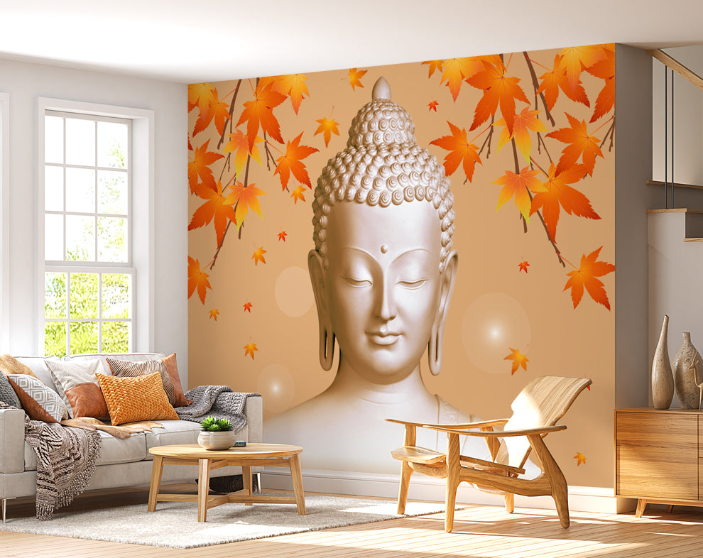Lord Buddha 3d Mural Wallpapers