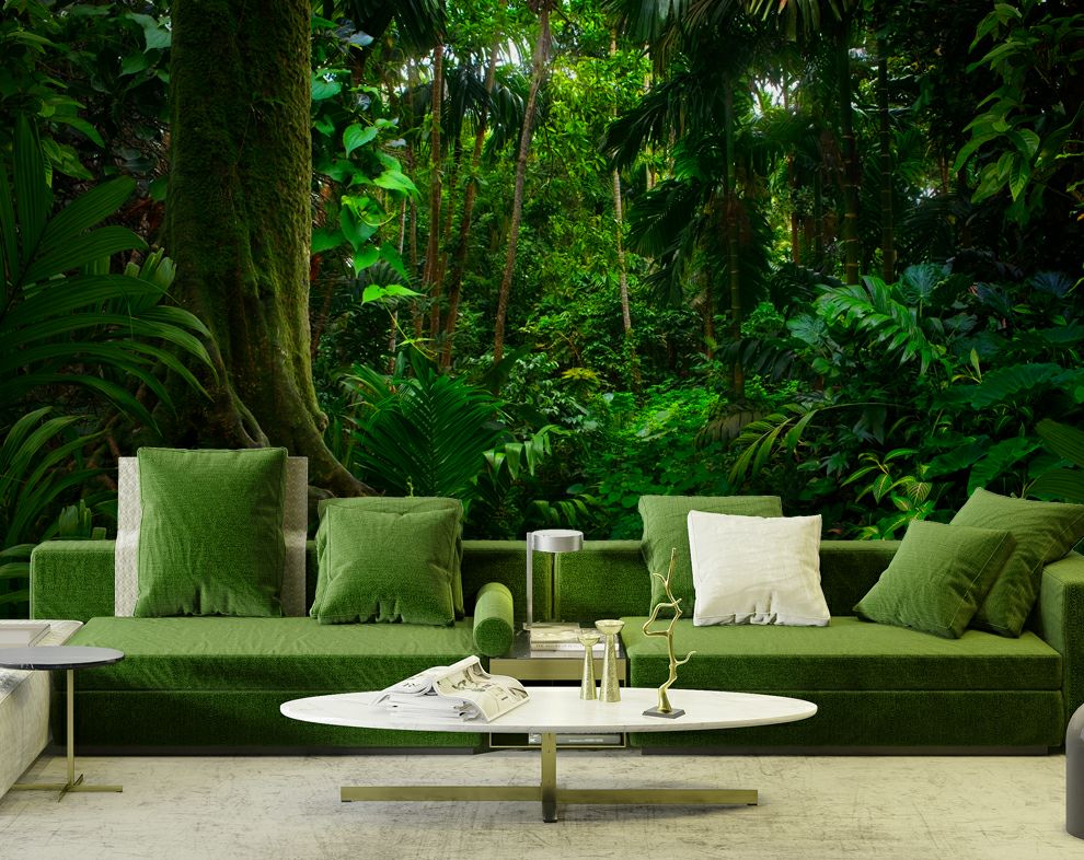 Dark Green Jungle Theme Nature Wallpaper