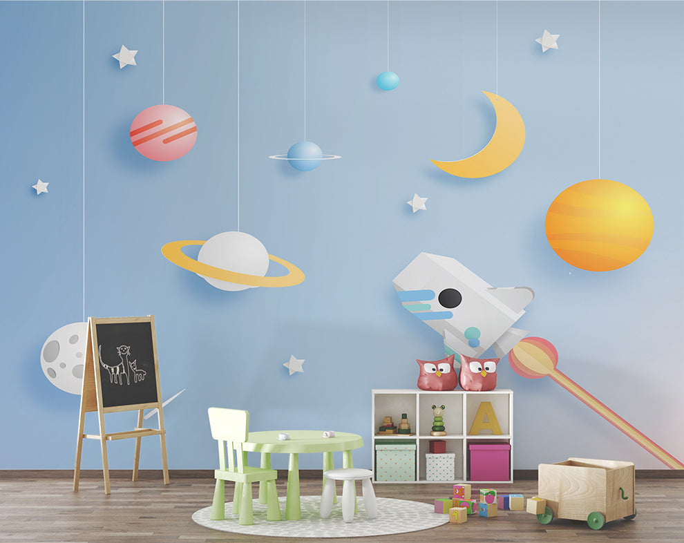 3D Mural Space Theme 3D Wallpaper
