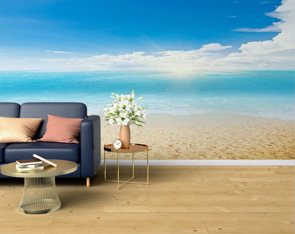 3D Sea Wave With Beach Wallpaper