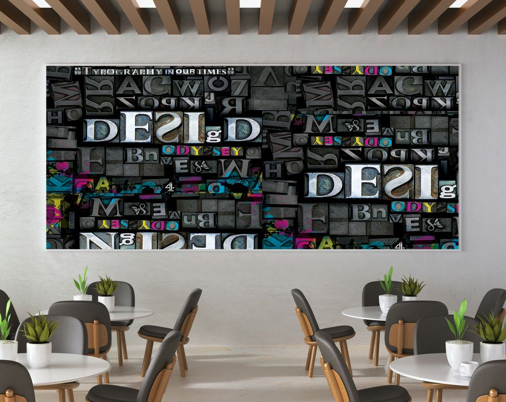 3D Alphabets Design Pattern Wallpaper