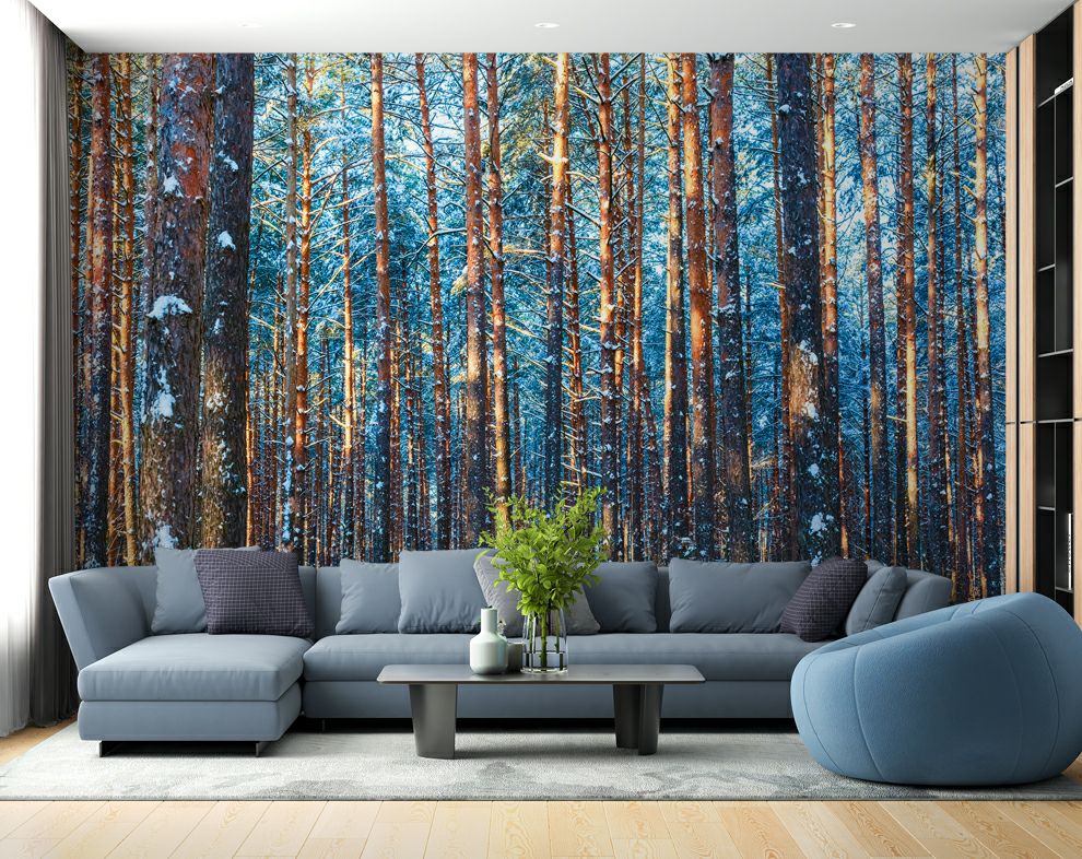 Winter Snowfall Forest 3D Wallpaper