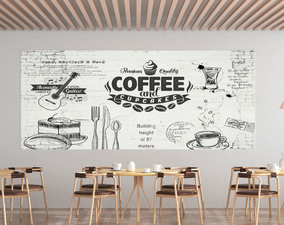Coffee shop and restaurant wallpaper