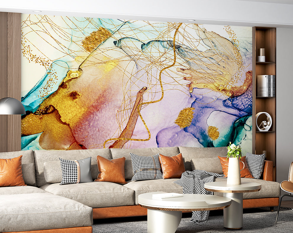 Marble Art Painting Wallpaper | Customized Wallpaper