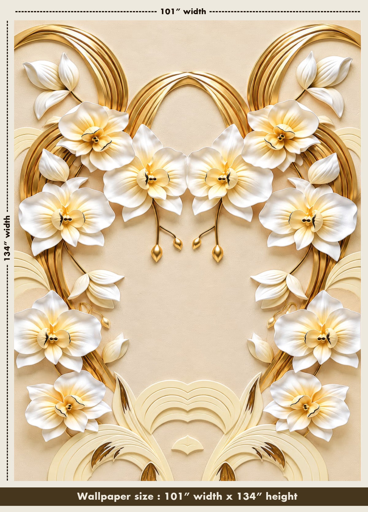 3D Floral Wallpaper, Big Flower 3d Wall Mural for Living Room